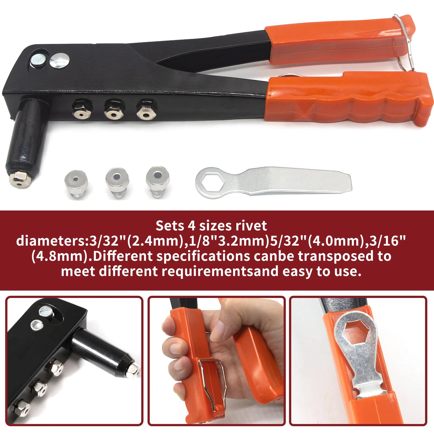 AIMUNOK 505/230/120 pezzi Set di rivettatrici multimodello, efficiente e durevole! Gestisce facilmente l'installazione di mobili e l'assemblaggio di metalli.