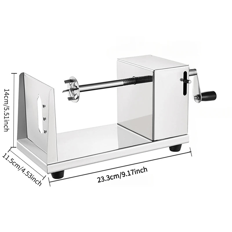 Potato cutter Tornado semi-automatic stretching spiral thick stainless steel, manual slicer French fry machine vegetable cutter