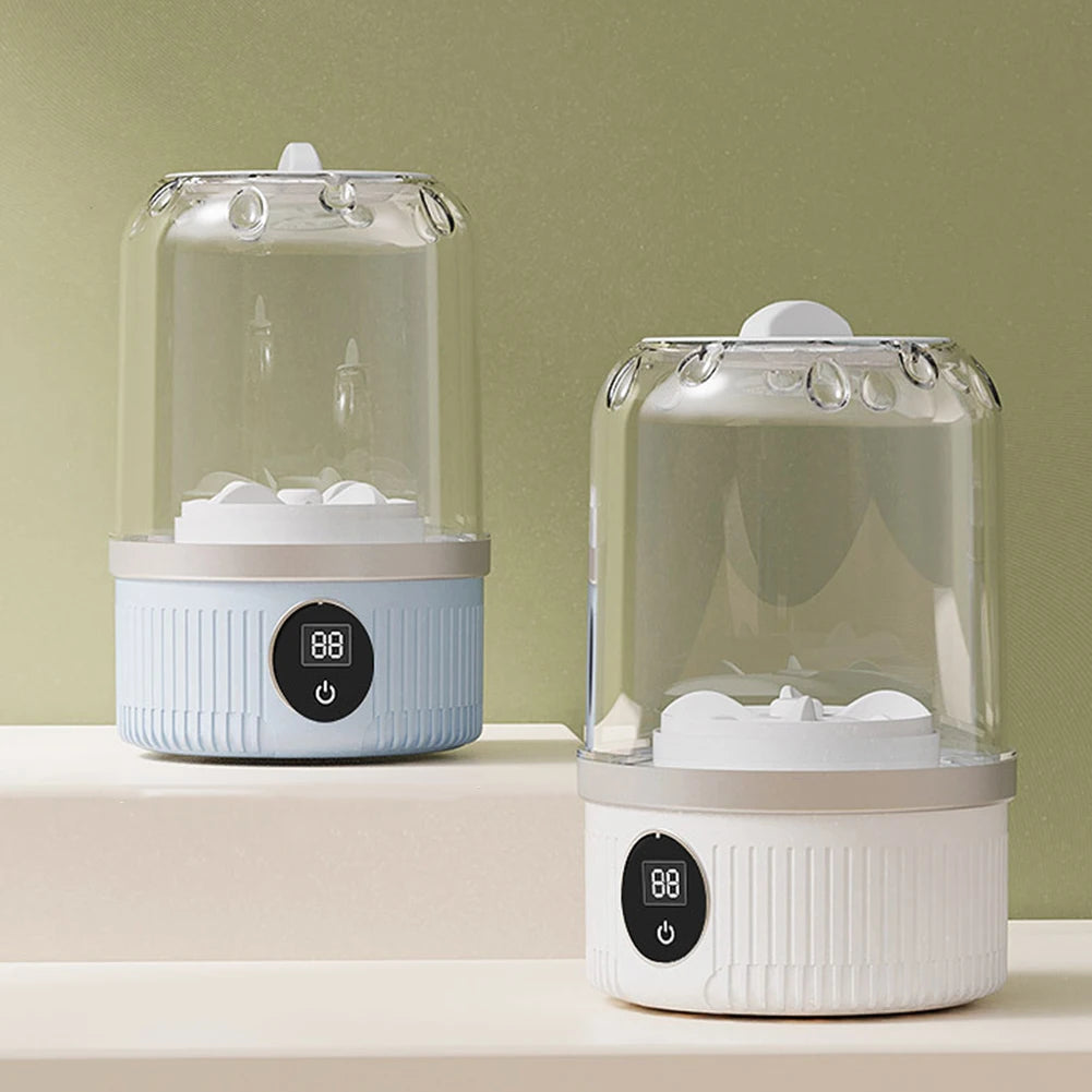 NEW Mini Underwear Washing Machine Fully Automatic Laundry Cup Cordless Portable Underwear Sock Washer Rechargeable for Travel