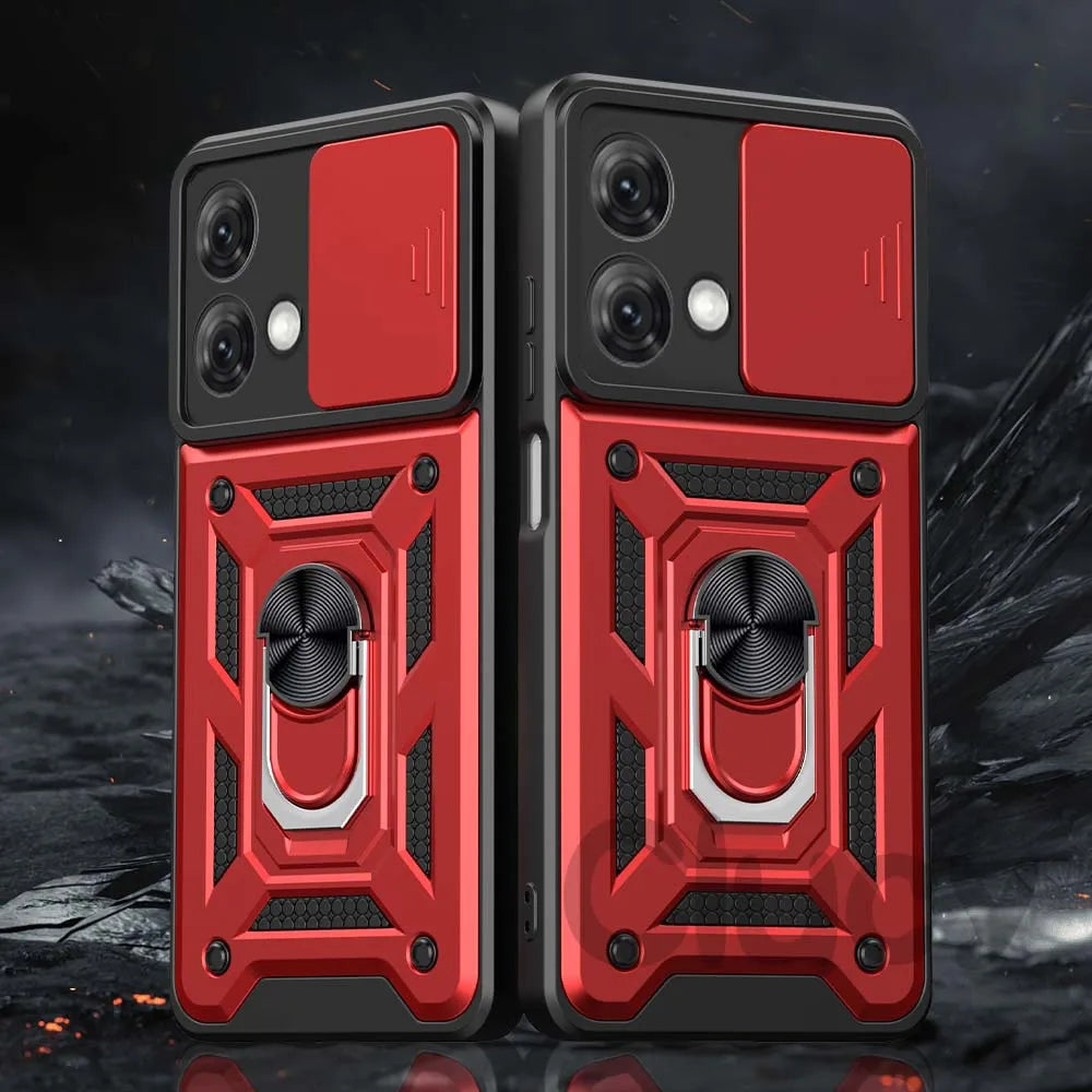 For Motorola Mote G84 G54 G34 G14 G53 G62 G42 G10 G20 G30 E22i E20 E30 E40 Case Slide Camera Shockproof Armor Protect Cover