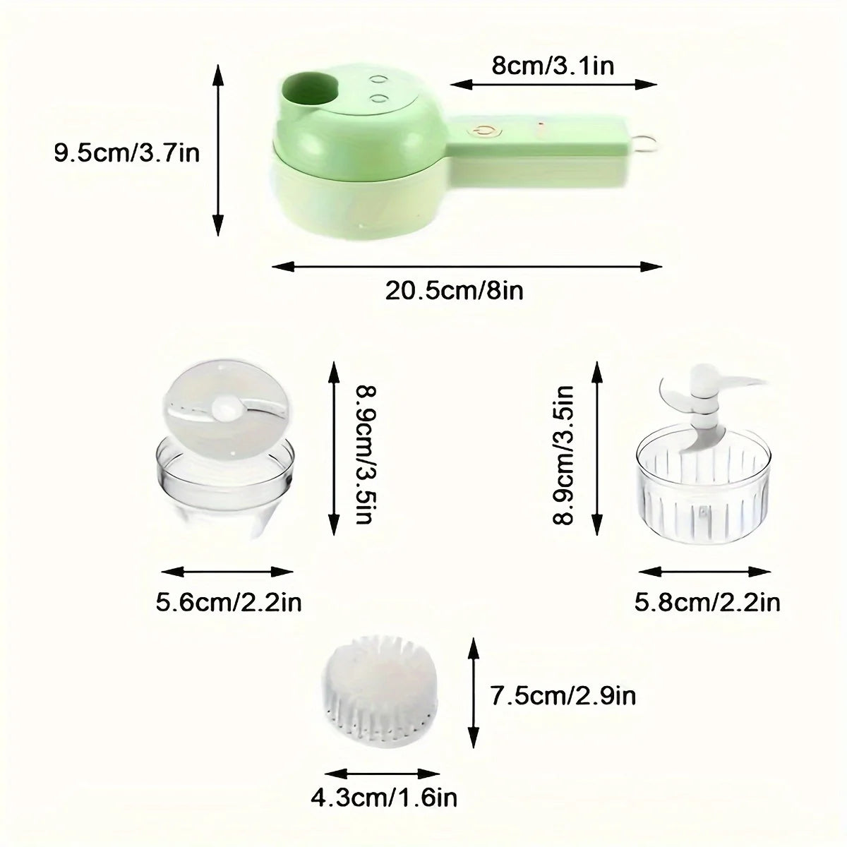 Portable Electric Vegetable Chopper Mini Food Processor Fruit Garlic Masher Cutter Slicer Kitchen Gadgets