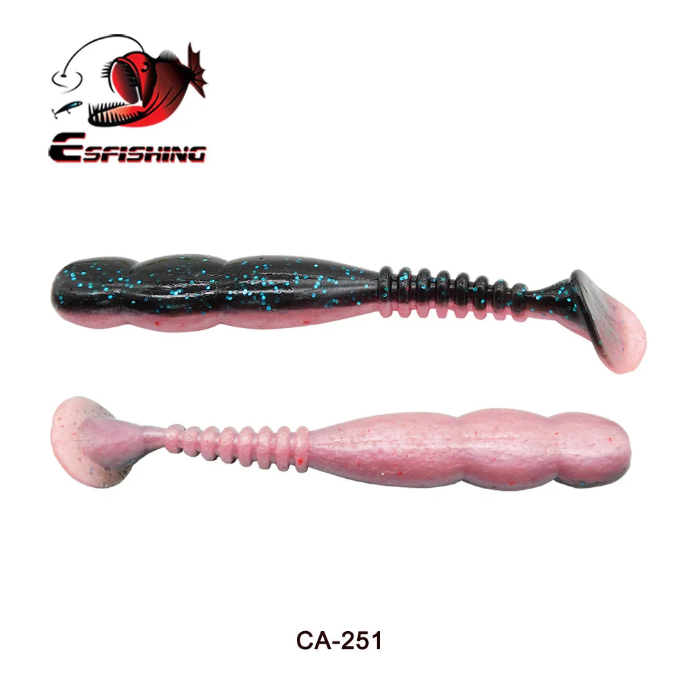 KESFISHING Fishing Lures Rock Shiner 50 95 115mm Pesca Artificial Soft Silicone Bass Baits Quality Smell and Salts T Tail Shad