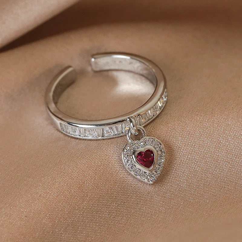 New Arrival Elegant and Luxurious Colored Zircon Inlaid Ring Fashion-forward Women Stylish Open Finger Ring with Colorful Zircon