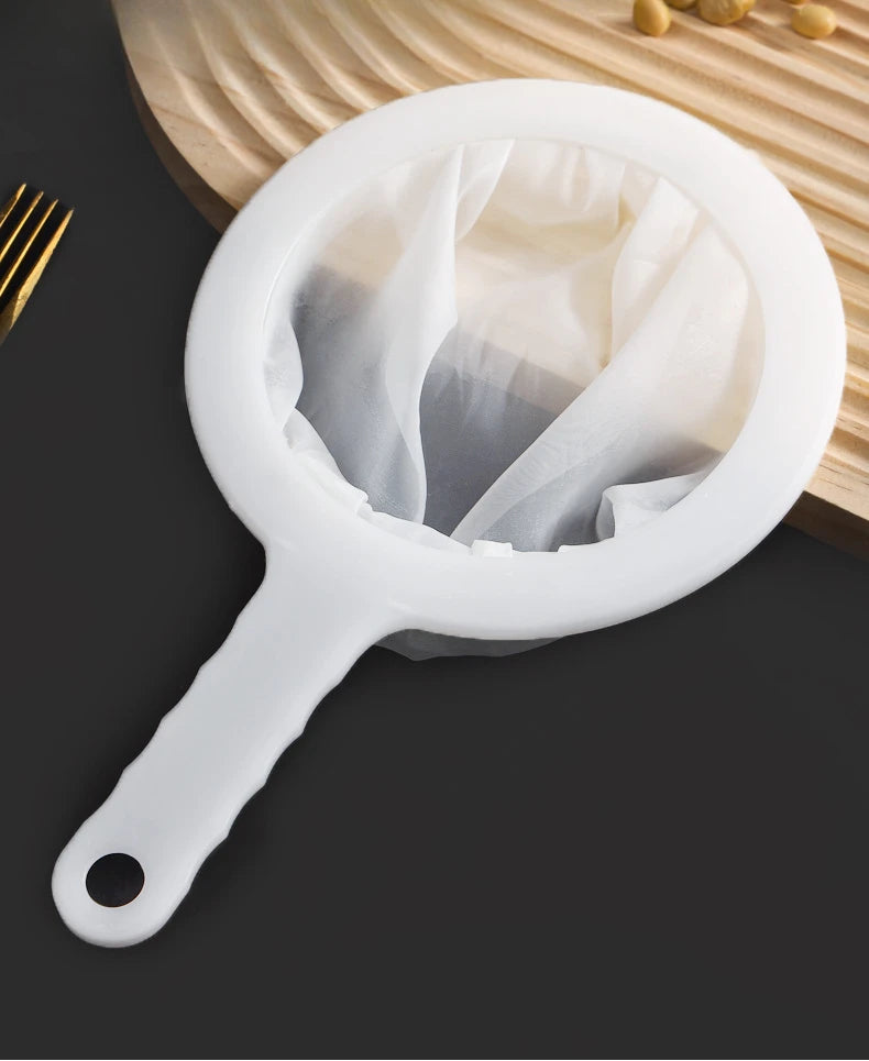 100/200/400 Mesh Washable Nylon Ultra Fine Filter Mesh Strainer Spoon Sieve Soy Milk Juice Coffee Tea Filter Kitchen Colander