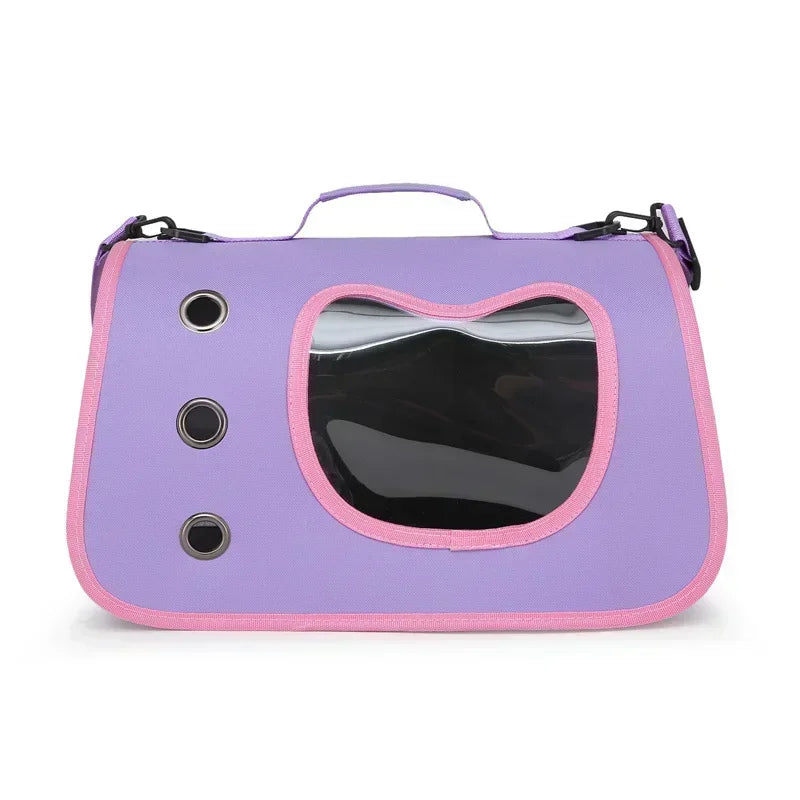Portable Pet Carrier Bag Foldable Breathable Mesh Travel Bag for Small Cats Dogs Soft-Sided Handheld Outing Travel Pet Backpack