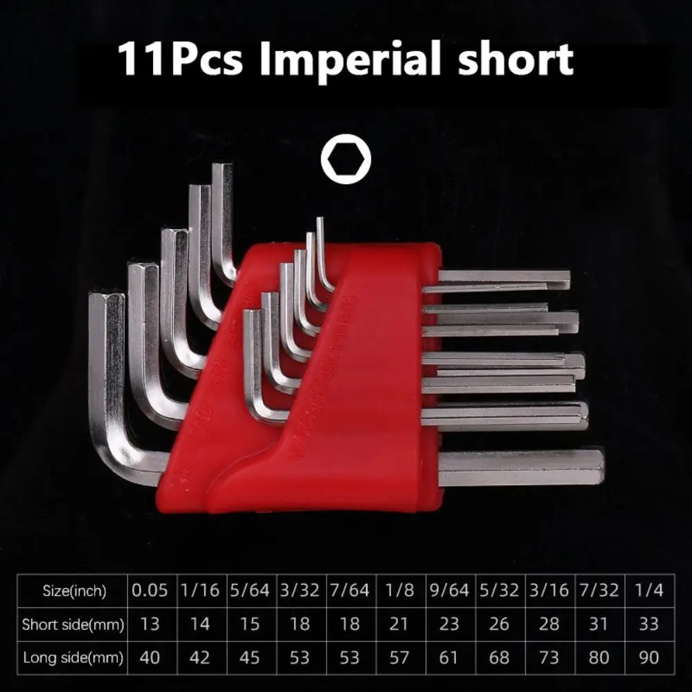 5/8/11 PCS Mini Portable Allen Wrench Metric Wrench Inch Wrench Easy To Carry L Wrench Size Allen Key Short Arm Tool Set