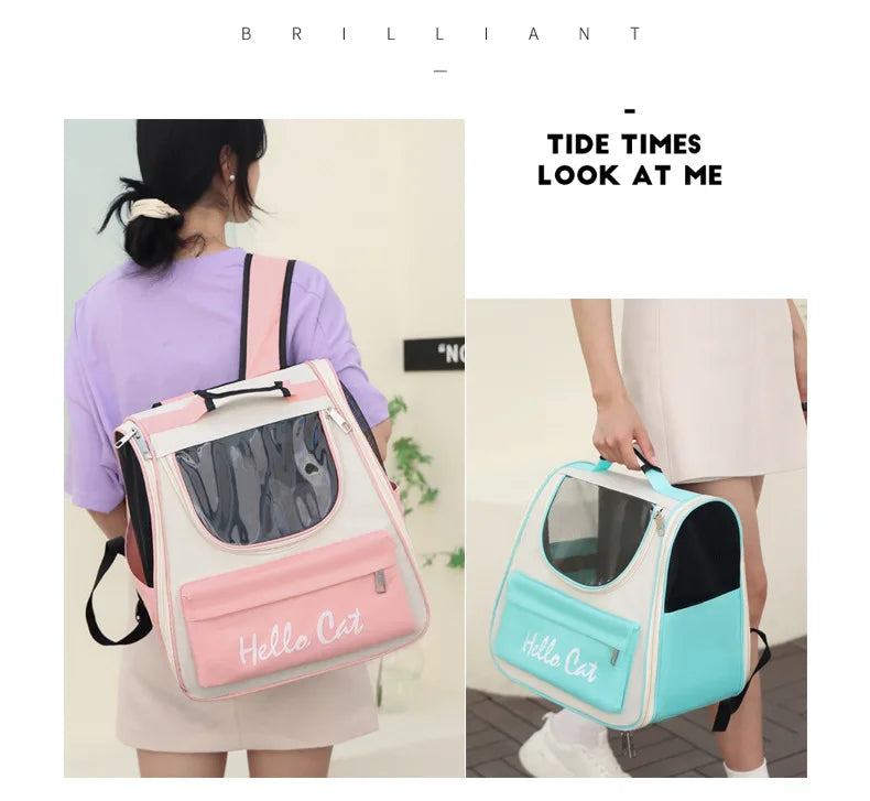 Cat Carrier Bags Windproof Outdoor Travel Backpack for Cat Small Dogs Transport Carrying Bag Cat Backpack Carriers With Cushion