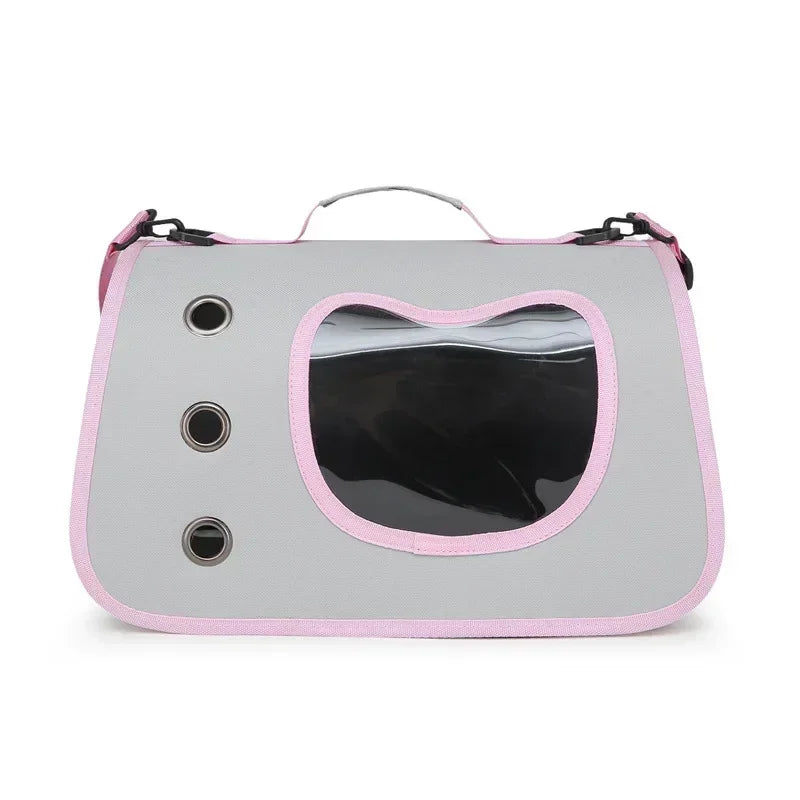 Portable Pet Carrier Bag Foldable Breathable Mesh Travel Bag for Small Cats Dogs Soft-Sided Handheld Outing Travel Pet Backpack