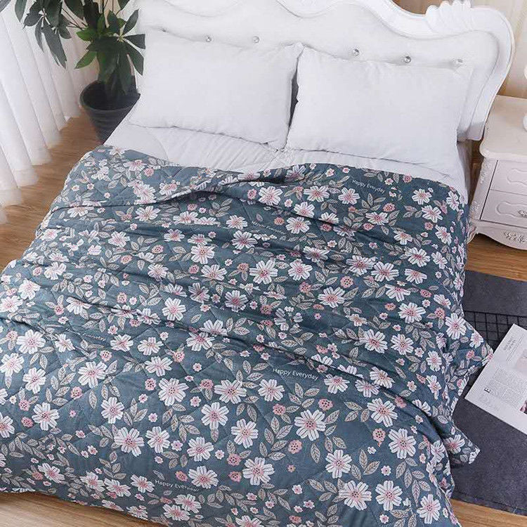 Bedroom Summer Bedspread Duvets Quilt Comforter Filling Bedclothes Super Soft Print Double Sided Design Modern Lightweight Queen