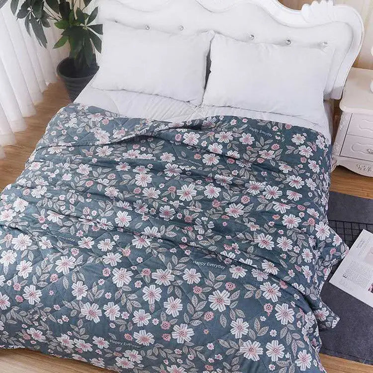 Bedroom Summer Bedspread Duvets Quilt Comforter Filling Bedclothes Super Soft Print Double Sided Design Modern Lightweight Queen