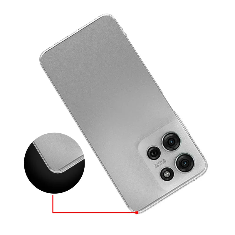 Simple Slim Soft TPU Clear Transparent Phone Case On For Motorola Edge 60 Fusion 60 Stylus 5G Cover Fundas Capa