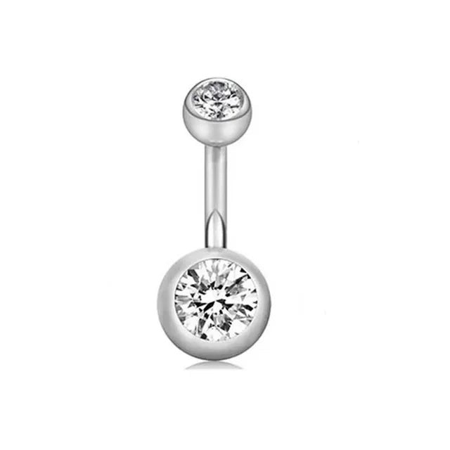 Snake Belly Button Ring Dangle Navel Piercing Ring Heart Belly Ring Zircon Navel Rings Body Piercing Jewelry Umbilical Pircing