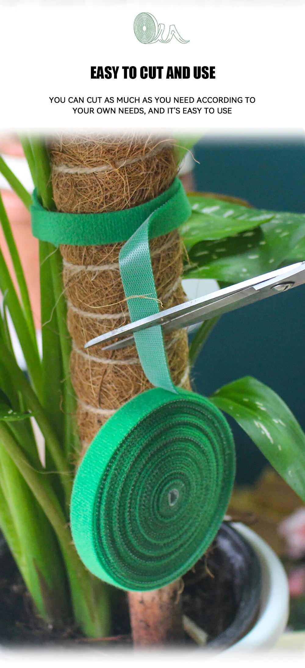 Garden Tape Nylon Cable Tie for Plants Flowers Growing Climbing Reusable Plant Support Hook-and-loop Fastener Garden Accessories