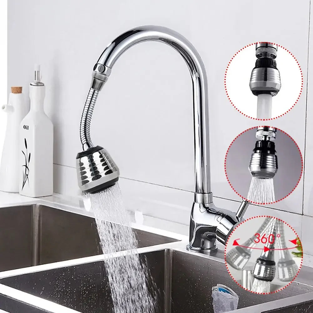 1/2PCS 360 ° Adjustment Kitchen Sink Faucet Extender Filter Spray Dual-mode Water-saving Pressurizer Household Bathroom Tool