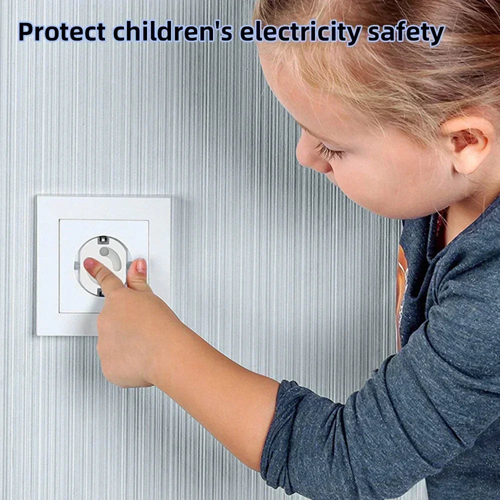 1/10pcs Baby Safety Child Electric Socket Outlet Plug Protection Security Two Phase Safe Lock Cover Kids Sockets Cover Plugs