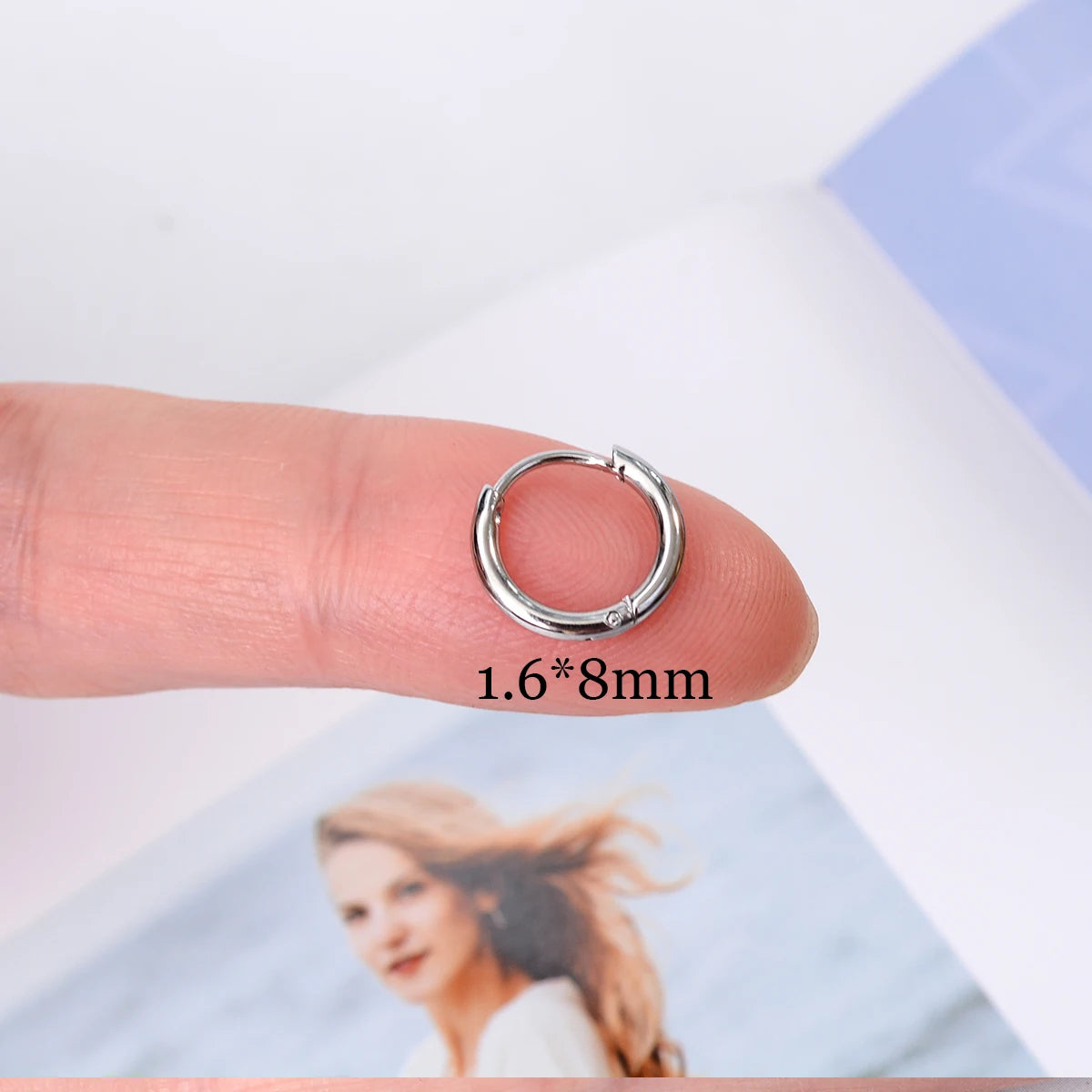 Minimalist Stainless Steel Huggie Hoop Earrings For Women Men Gold Color Tiny Round Circle Earring Punk Rock Statement Jewelry