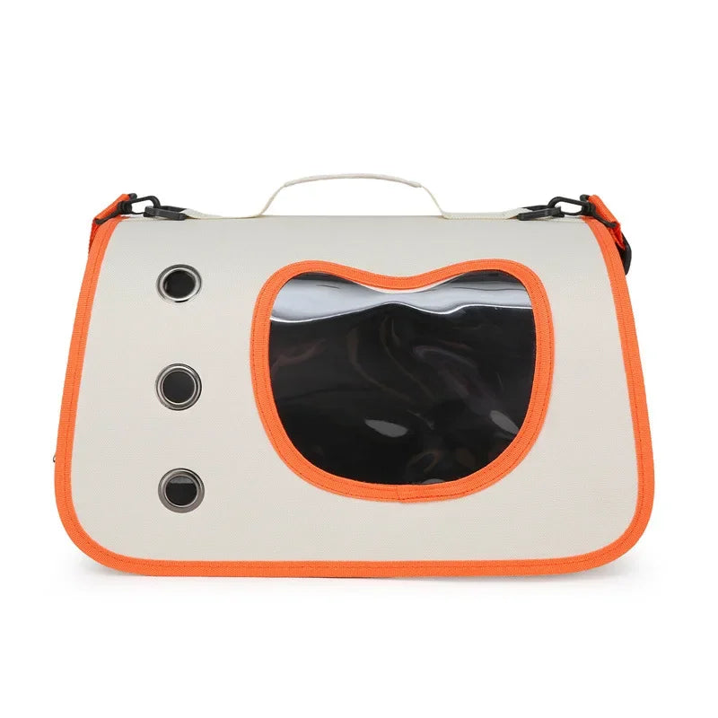 Portable Pet Carrier Bag Foldable Breathable Mesh Travel Bag for Small Cats Dogs Soft-Sided Handheld Outing Travel Pet Backpack