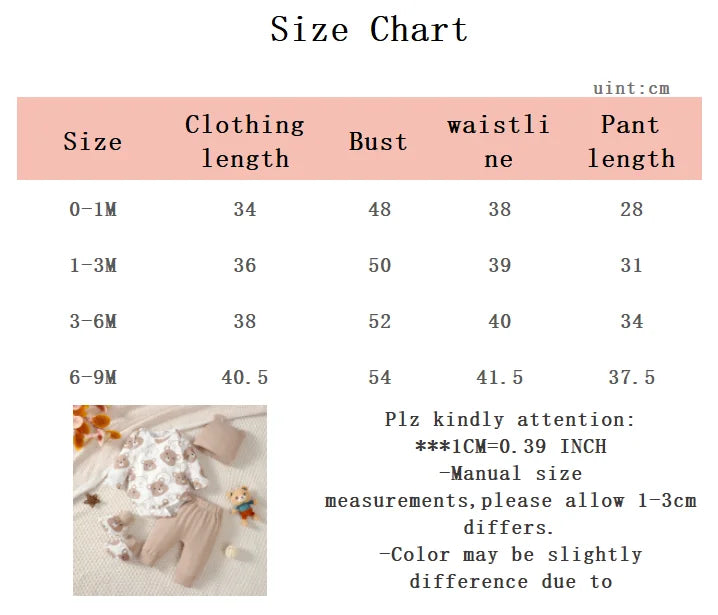 0-9 Months Baby Boy Set Little Bear Long Sleeve Bodysuit+Pants+Hat+Socks 4pcs/Set Baby Spring Autumn clothing Newborn set