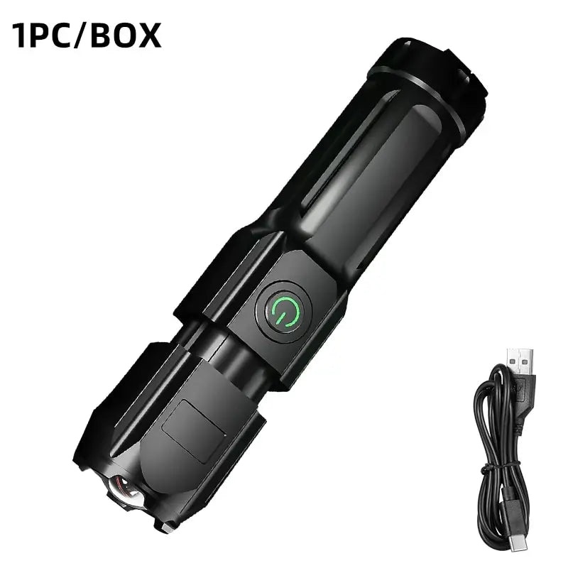 High Strong Flash Light Portable Rechargeable Spotlights High Power LED Flashlight Camping Ultra Powerful Flashlight Lamp Work
