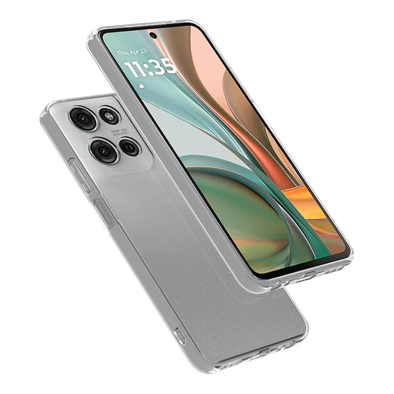 Simple Slim Soft TPU Clear Transparent Phone Case On For Motorola Edge 60 Fusion 60 Stylus 5G Cover Fundas Capa