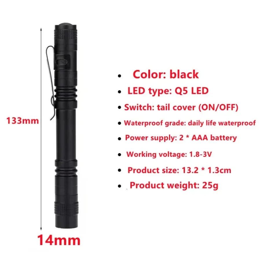 LED Flashlight 1000 lumens Mini Portable Switch Mode LED Flashlight For Daily lighting Dentists Camping Outdoor Lighting