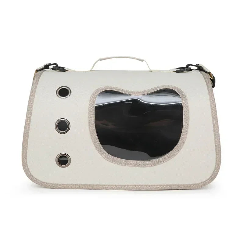 Portable Pet Carrier Bag Foldable Breathable Mesh Travel Bag for Small Cats Dogs Soft-Sided Handheld Outing Travel Pet Backpack