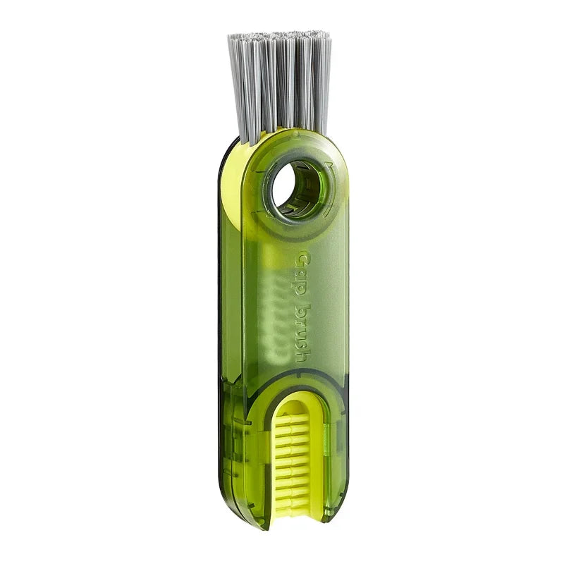 3 In 1 Bottle Gap Cleaner Brush Multifunctional Cup Cleaning Brushes Water Bottles Clean Tool Mini Silicone U-shaped Brush