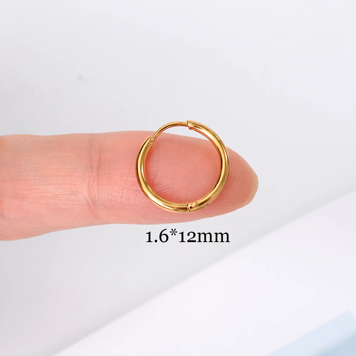 Minimalist Stainless Steel Huggie Hoop Earrings For Women Men Gold Color Tiny Round Circle Earring Punk Rock Statement Jewelry