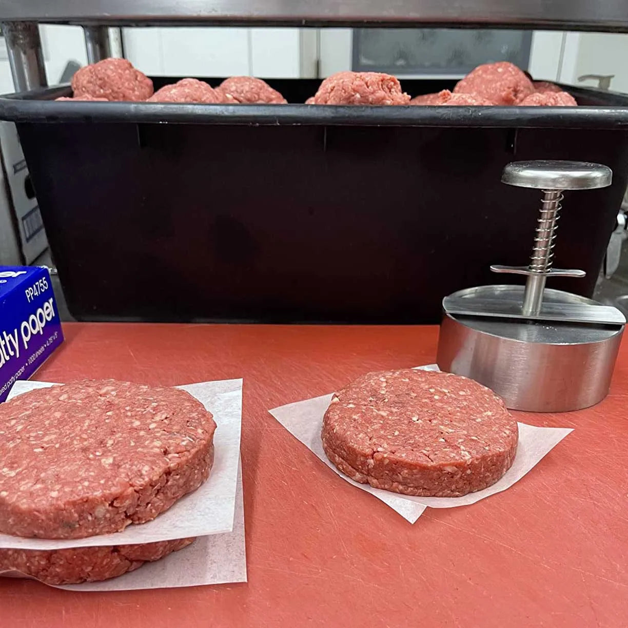 Hamburger Patty Maker Press 304 Stainless Steel Non-Stick Round Manual Rice Ball Mold Thickness Adjusted Kitchen Beef BBQ Tools