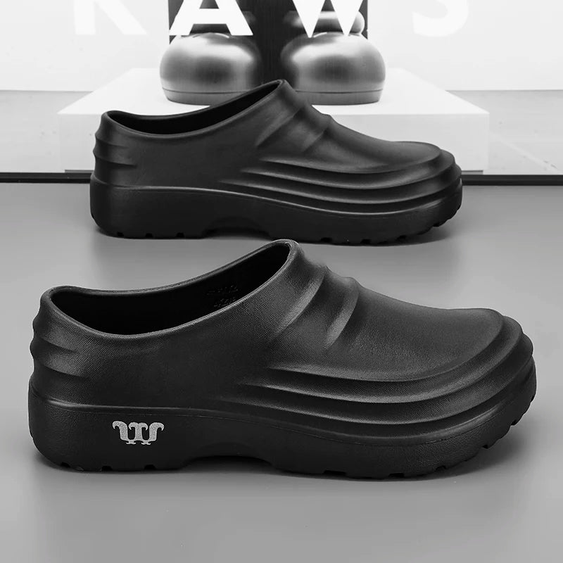 Chef Shoes For Men Kitchen Working Soft Rubber Sandals Garden Shoes Clogs Big Size 47 48