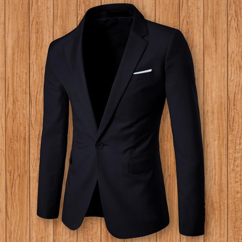 Men Blazer High Quality Business Slim Fit Single Buttons Suits Jacket Men Slim Fit Casual Wedding Groom Blazer Coats Suit Coat