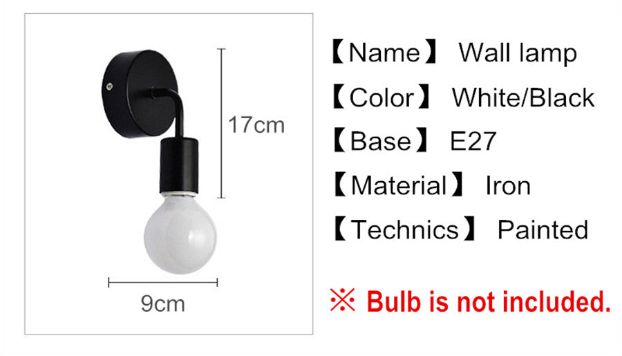 E27 Wood Iron Wall Lamp for Bedroom Bedside Nordic Wall Sconce Background Wall Aisle Lights Wooden Reading Luminaire
