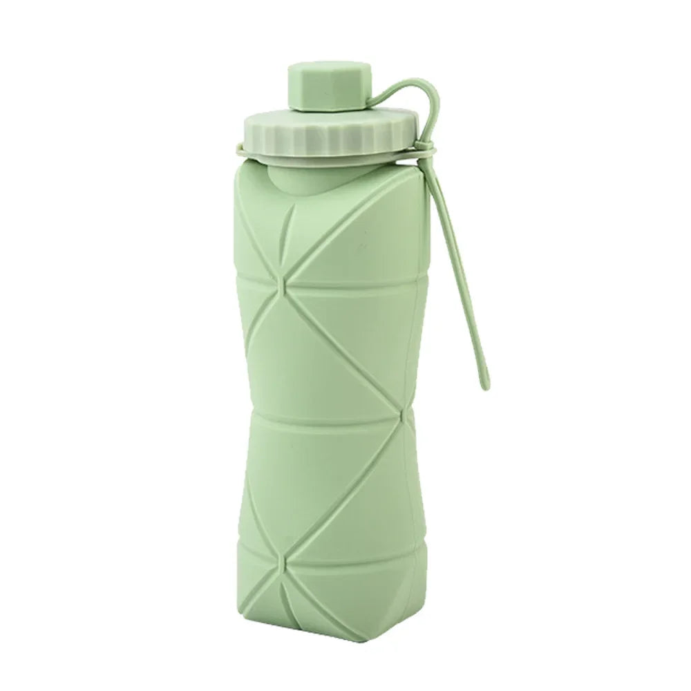 Portable Outdoor Sports Silicone Folding Water Cup Extendable Water Bottle Diamond Shape Water Jug Lightweight Travel Cup