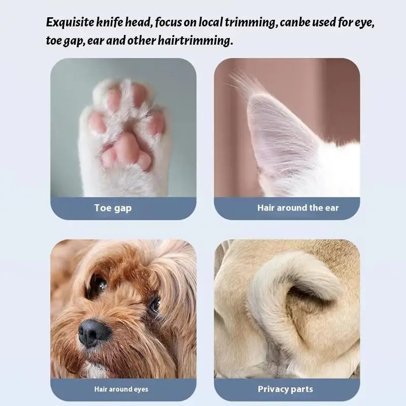 New Dog Paw Trimmer with Led Light Rechargeable Cordless Nail Grinder Shaver for Cats and Other Pets Hair Grooming Tools