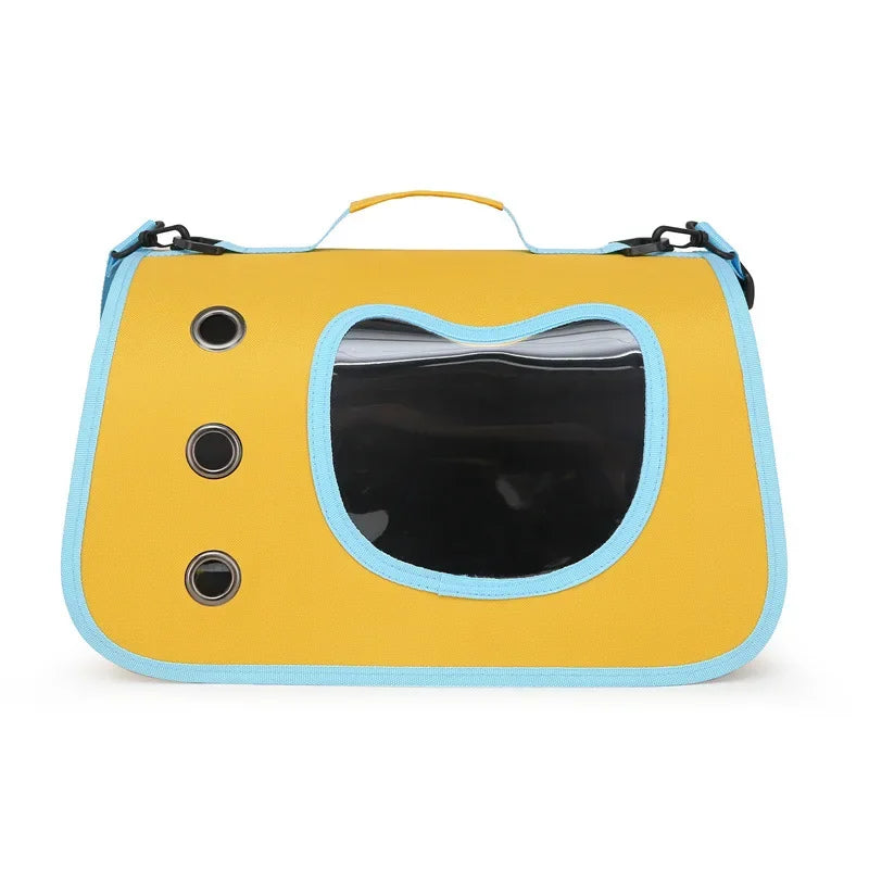 Portable Pet Carrier Bag Foldable Breathable Mesh Travel Bag for Small Cats Dogs Soft-Sided Handheld Outing Travel Pet Backpack