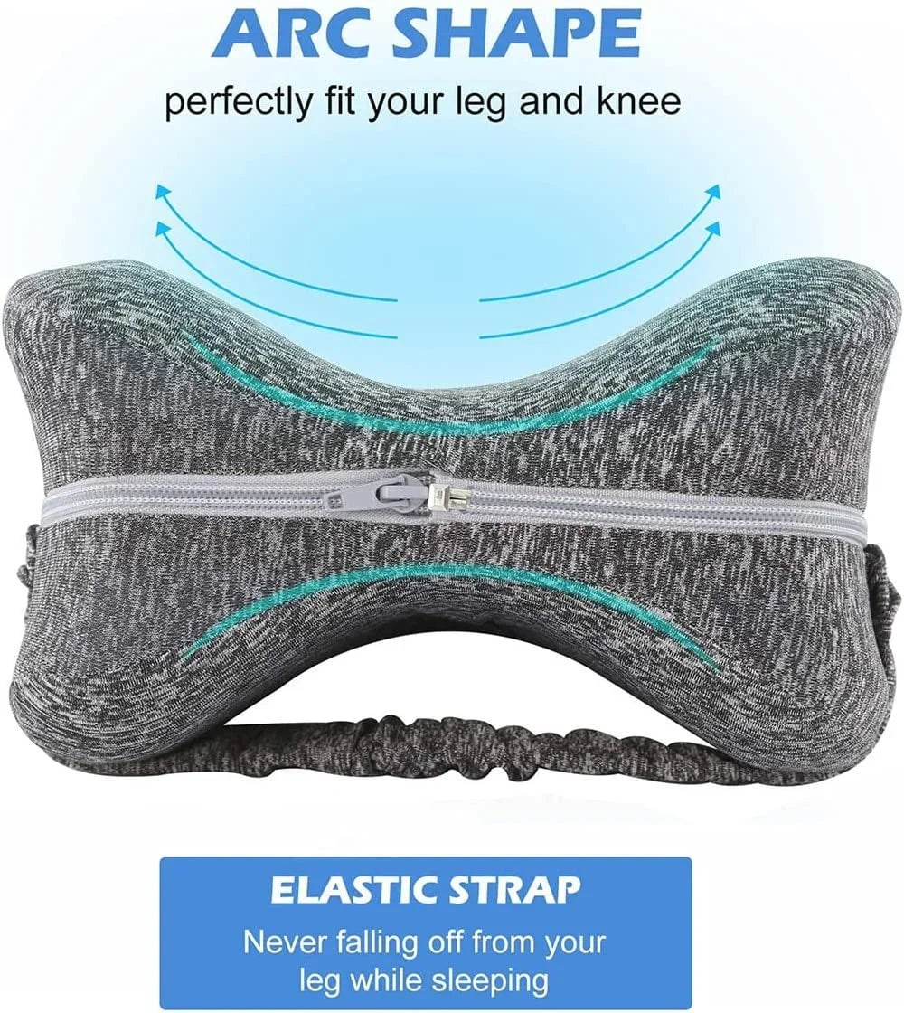Memory Cotton Leg Pillow Hollow Heart Pregnancy Side Sleeper Sciatica Orthopedic Sciatica Back Hip Relief Pillow For Bed, Sofa