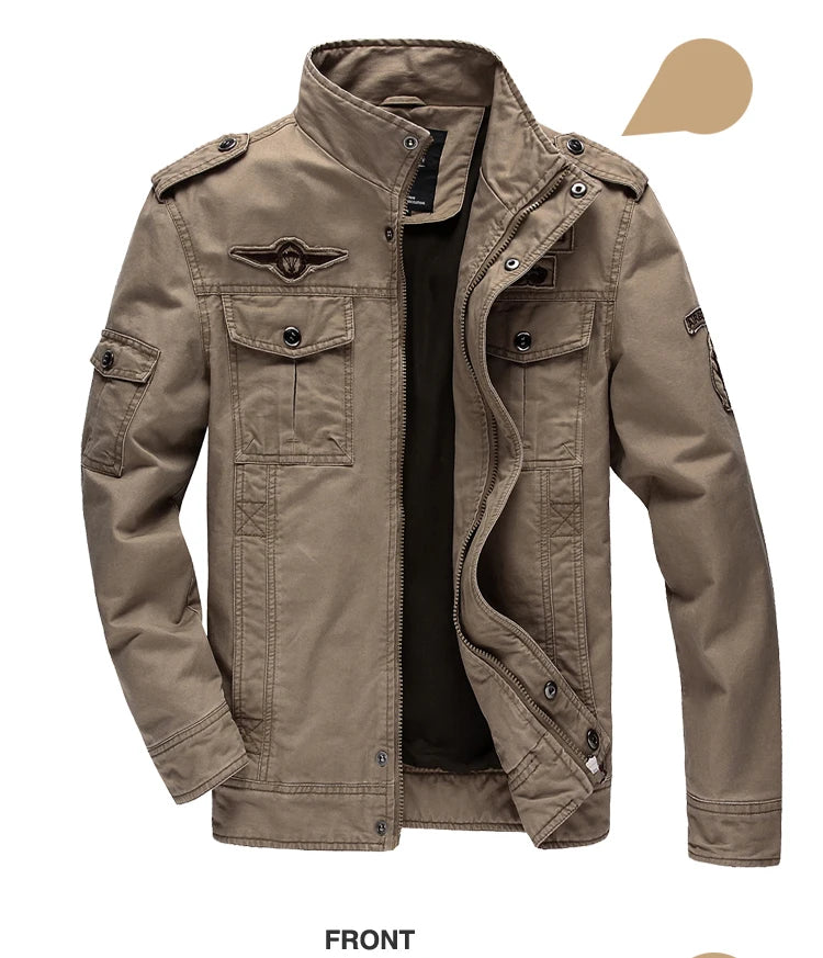 New 2023 Casual Army Military Jacket Men Plus Size M-6XL Jaqueta masculina Air force one Spring & Autumn Cargo Mens Jackets Coat