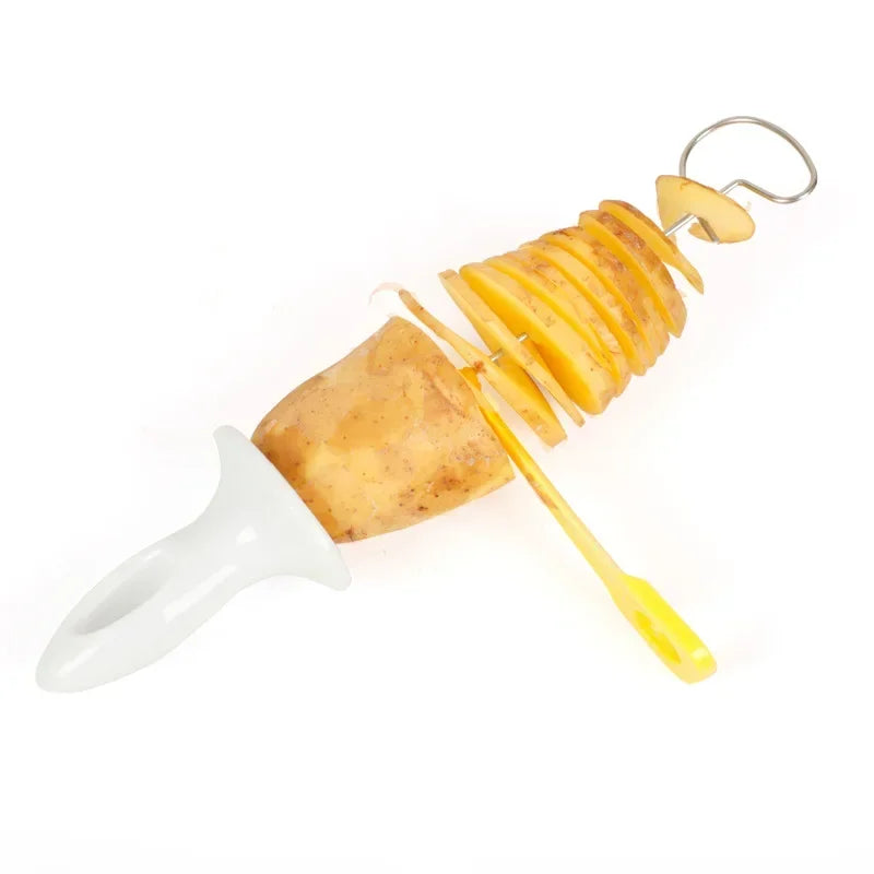 Protable Potato BBQ Skewers for Camping Chips Maker Potato Slicer Potato Spiral Cutter Barbecue Tools Kitchen Accessories Grill