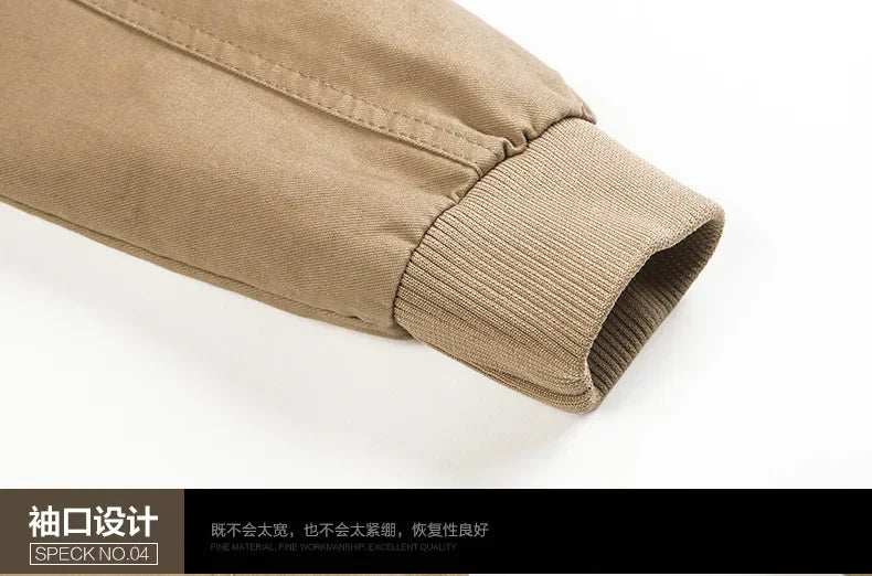 Men's Jackets and Overcoats Military Bomber Jackets Men's Casual Cotton Men's Slim-fit Aviator Jackets Sizes M -6 XL