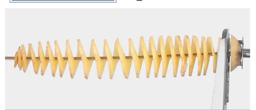 Potato cutter Tornado semi-automatic stretching spiral thick stainless steel, manual slicer French fry machine vegetable cutter