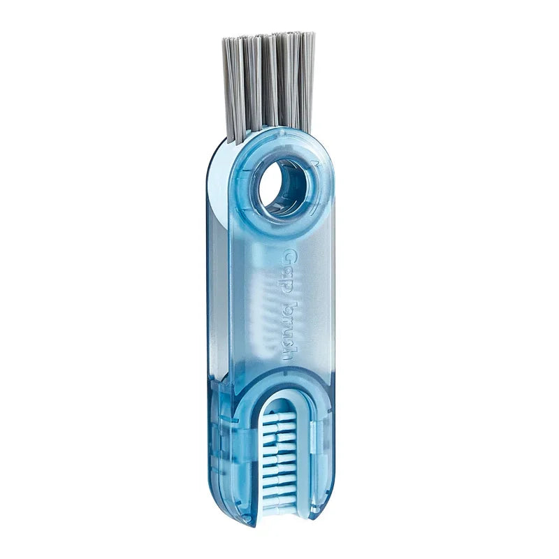 3 In 1 Bottle Gap Cleaner Brush Multifunctional Cup Cleaning Brushes Water Bottles Clean Tool Mini Silicone U-shaped Brush
