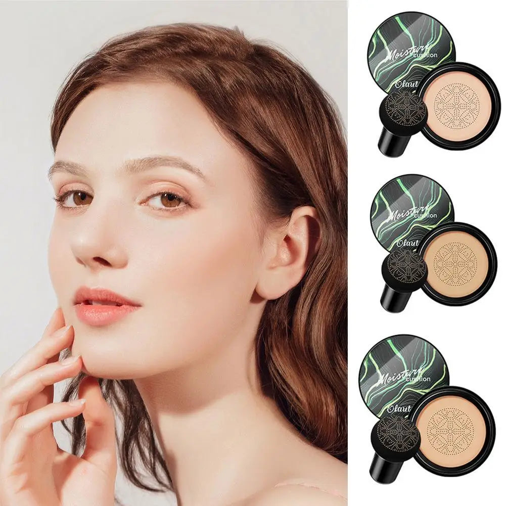 Moist Air Cushion CC Mushroom Head Powder Puff Quick Foundation Cream Makeup Base Makeup Waterproof Cosm Makeup Brightening T2I1