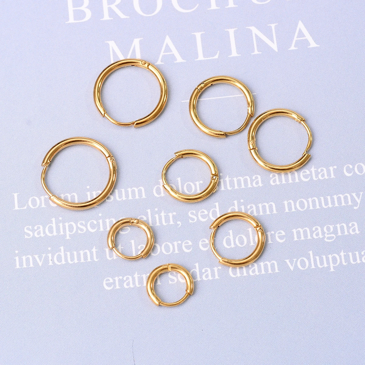 Minimalist Stainless Steel Huggie Hoop Earrings For Women Men Gold Color Tiny Round Circle Earring Punk Rock Statement Jewelry
