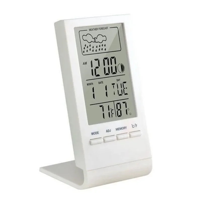 LED Digital Automatic Electronic Monitor Clock Thermometer Hygrometer Gauge Indicator Alarm Clock Indoor/Outdoor Weather Station