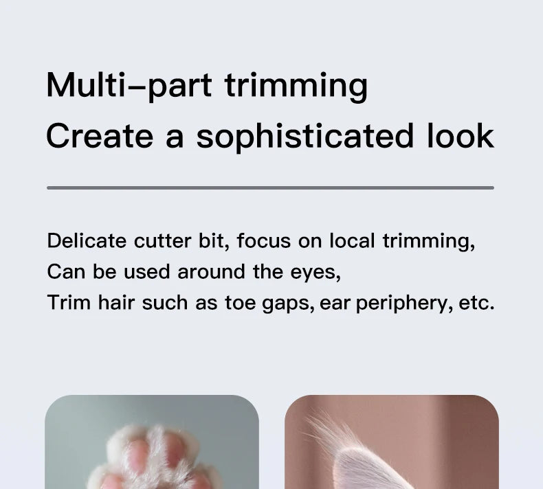 New Dog Paw Trimmer with Led Light Rechargeable Cordless Nail Grinder Shaver for Cats and Other Pets Hair Grooming Tools