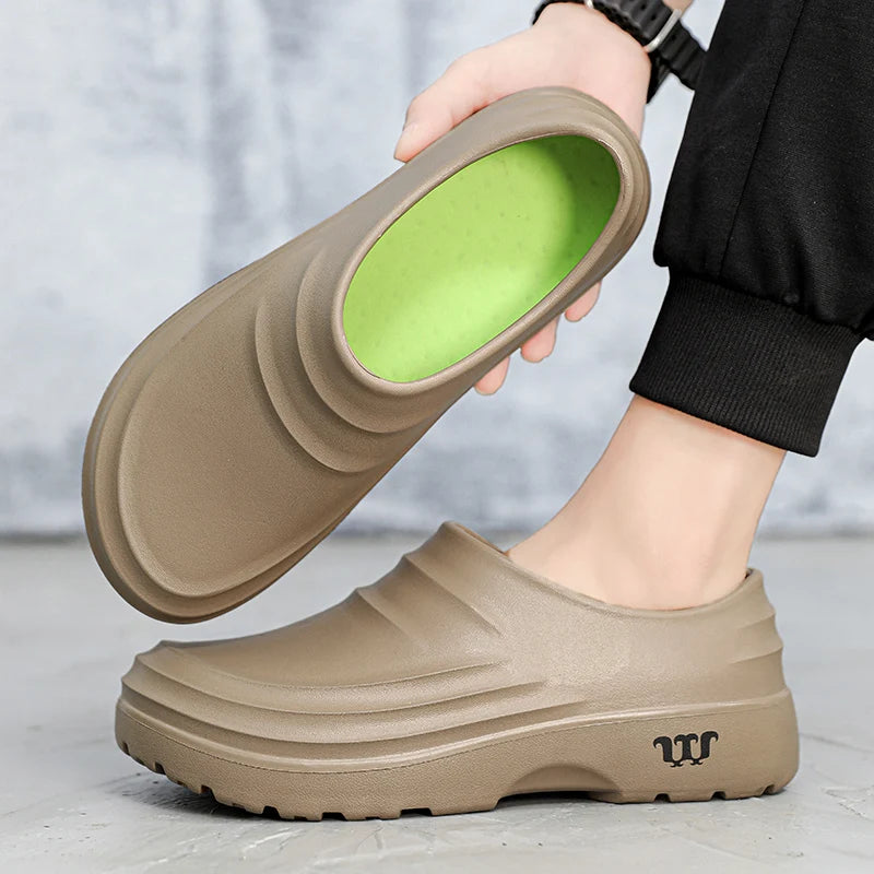 Chef Shoes For Men Kitchen Working Soft Rubber Sandals Garden Shoes Clogs Big Size 47 48