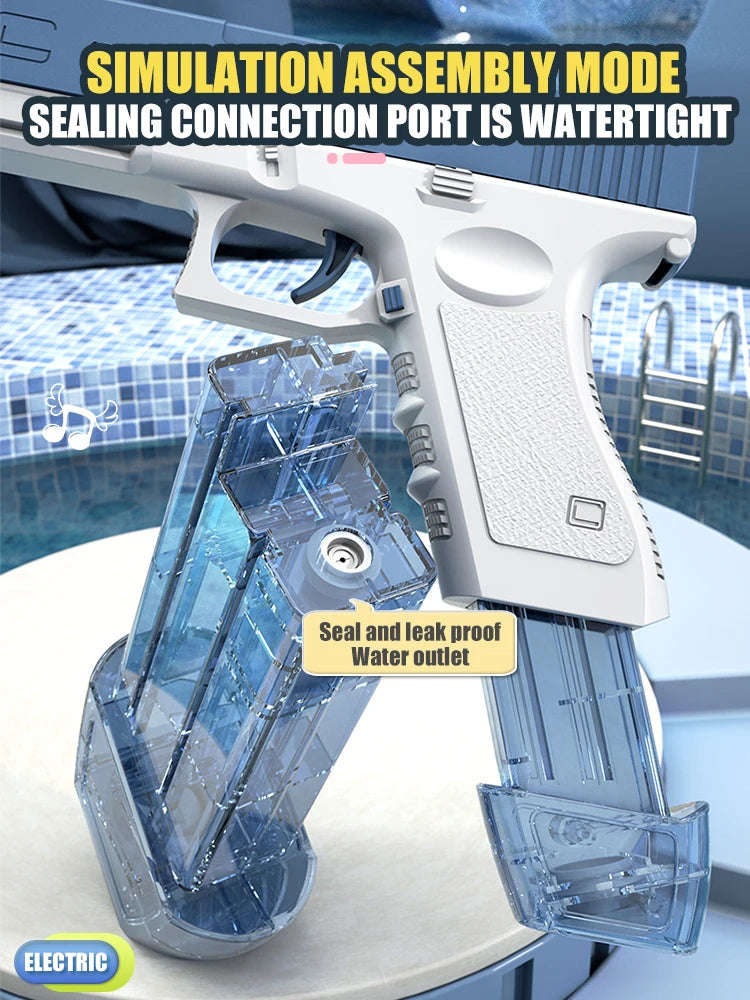 Electric Water Gun Toy Portable Automatic Electric Burst Water Gun Kids Outdoor Water Toys