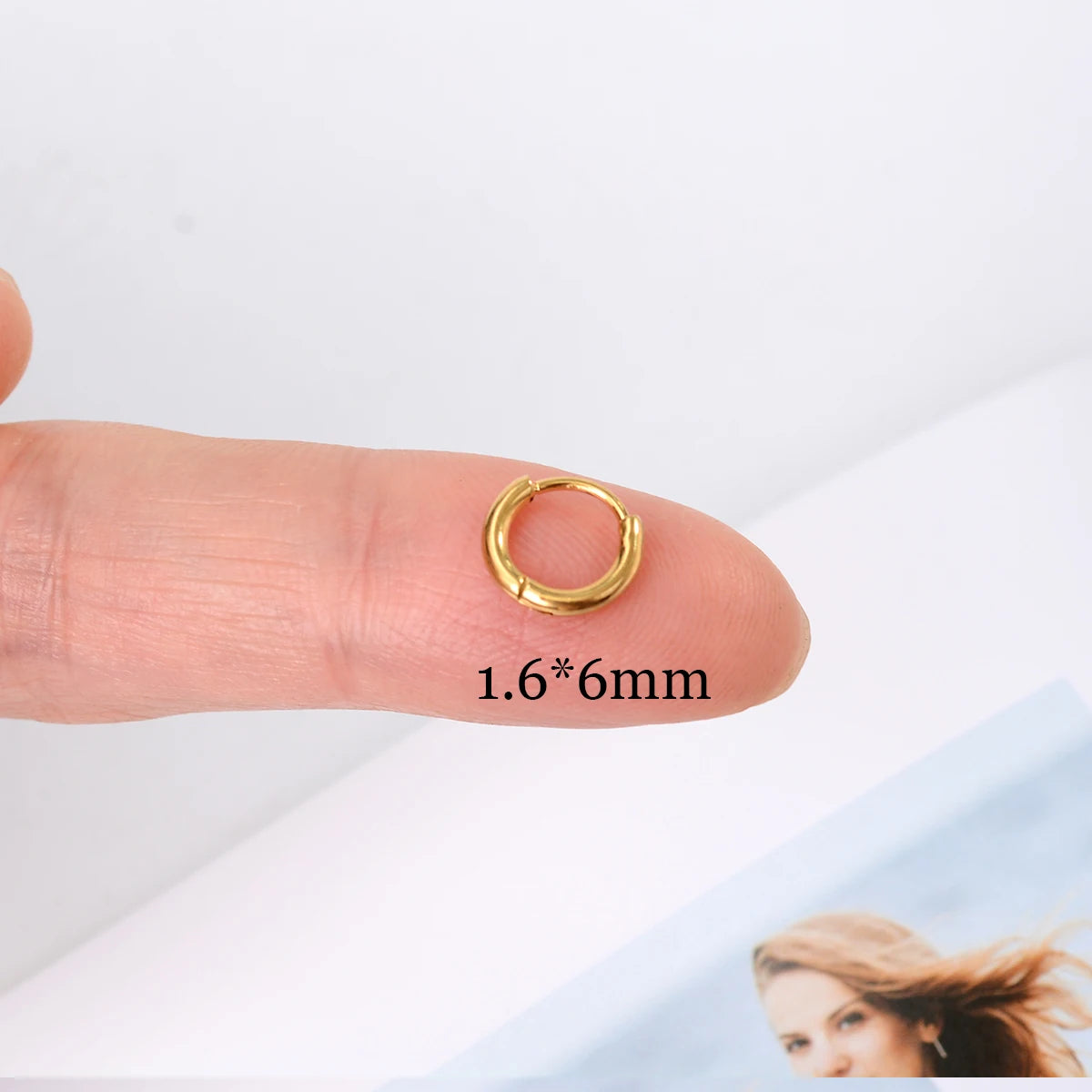 Minimalist Stainless Steel Huggie Hoop Earrings For Women Men Gold Color Tiny Round Circle Earring Punk Rock Statement Jewelry