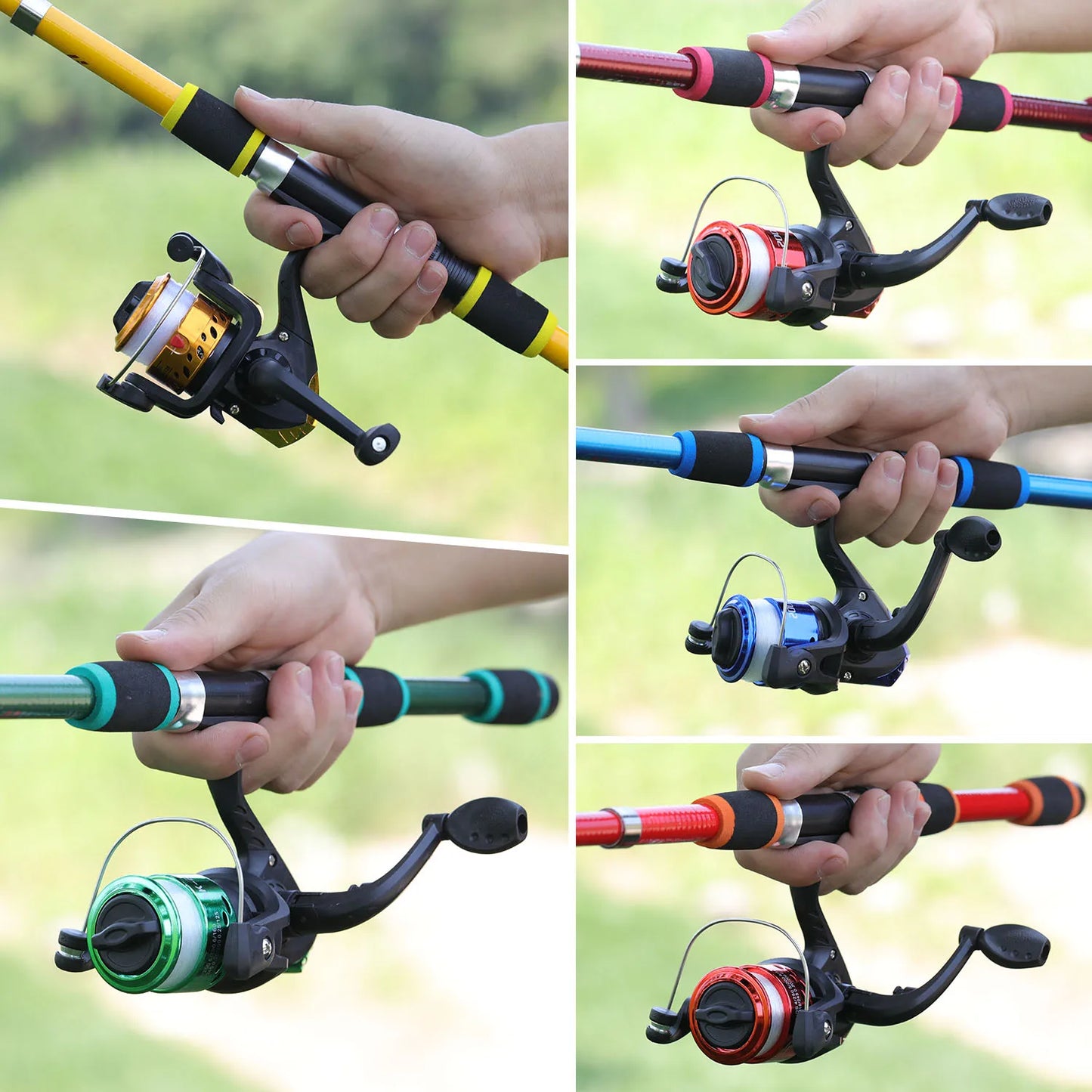 Sougayilang Spinning Fishing Rod and Reel Combo1.8M Telescopic Rod with 5.2:1 3BB Fishign Reel Max Drag 5kg Full Fishing Kit
