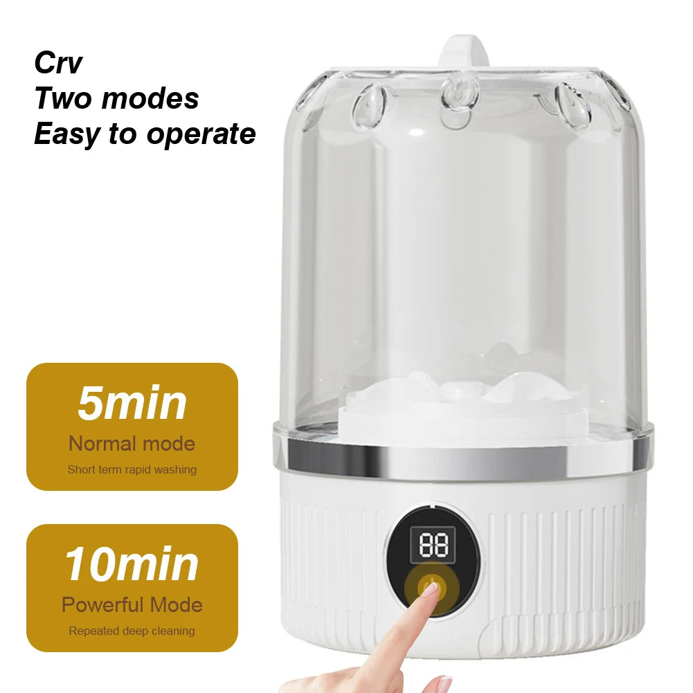 NEW Mini Underwear Washing Machine Fully Automatic Laundry Cup Cordless Portable Underwear Sock Washer Rechargeable for Travel